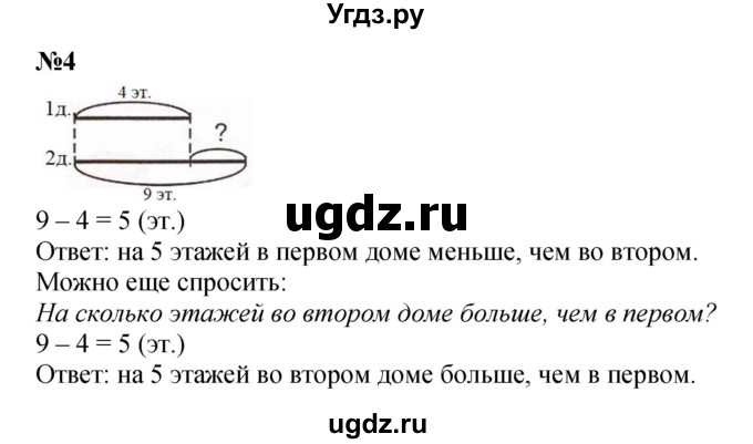 ГДЗ (Решебник к учебнику 2022 4-е изд.) по математике 1 класс Л.Г. Петерсон / часть 2 / урок 27 / 4