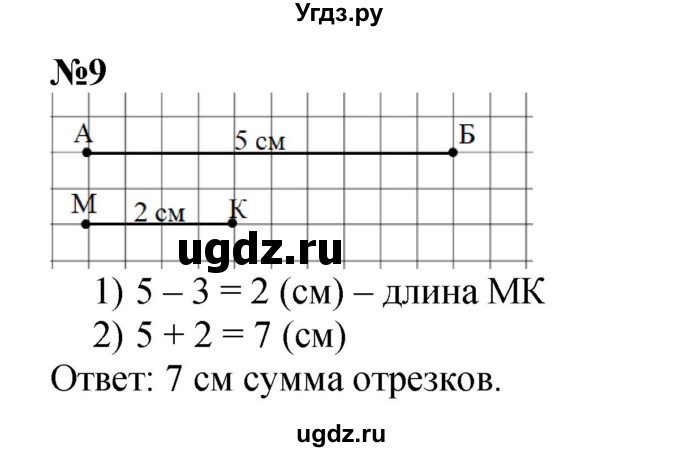 ГДЗ (Решебник к учебнику 2022 4-е изд.) по математике 1 класс Л.Г. Петерсон / часть 3 / урок 14 / 9