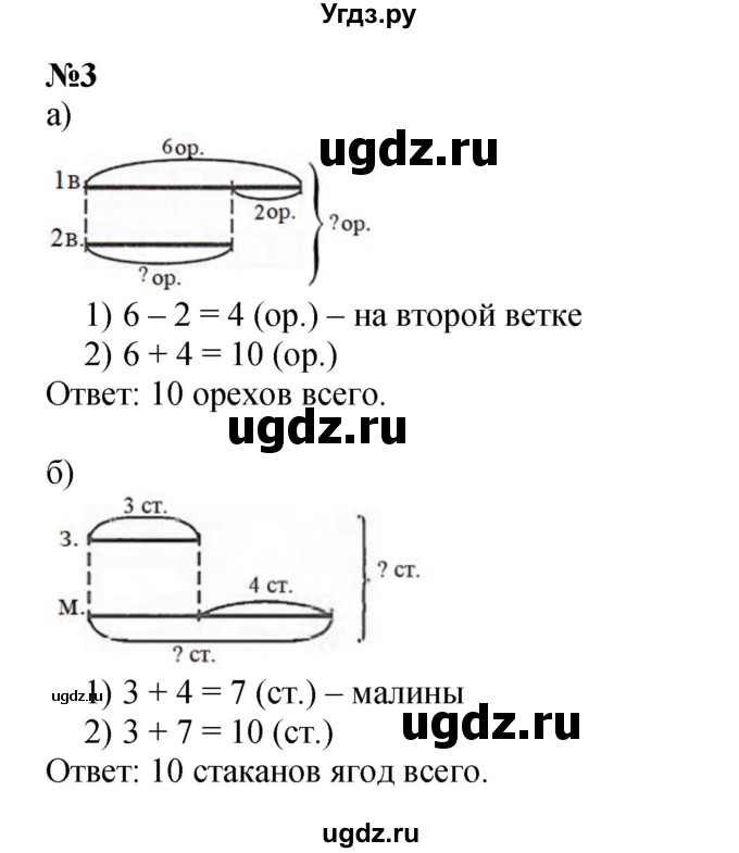 ГДЗ (Решебник к учебнику 2022 4-е изд.) по математике 1 класс Л.Г. Петерсон / часть 3 / урок 21 / 3