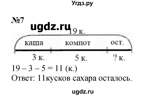 ГДЗ (Решебник к учебнику 2022 4-е изд.) по математике 1 класс Л.Г. Петерсон / часть 3 / урок 30 / 7