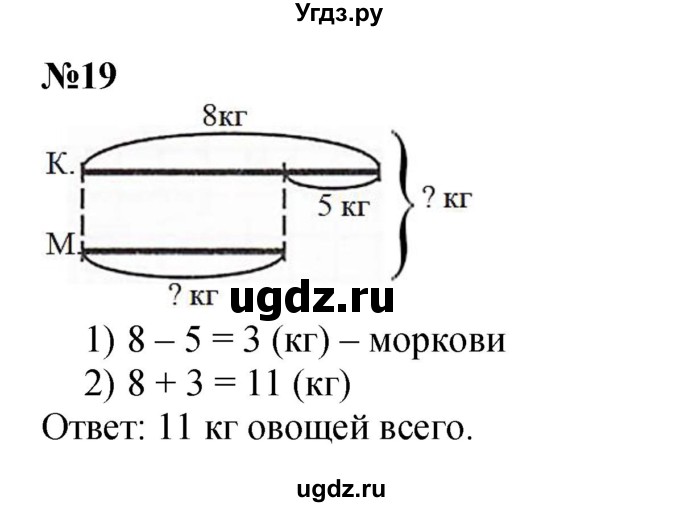 ГДЗ (Решебник к учебнику 2022 4-е изд.) по математике 1 класс Л.Г. Петерсон / часть 3 / повторение / 19