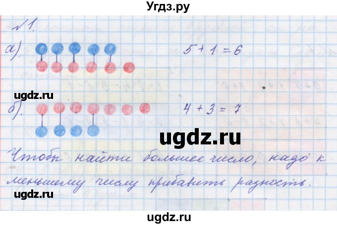 ГДЗ (Решебник к учебнику 2016) по математике 1 класс Л.Г. Петерсон / часть 2 / урок 29 / 1