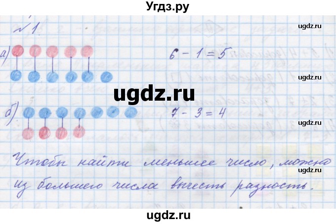 ГДЗ (Решебник к учебнику 2016) по математике 1 класс Л.Г. Петерсон / часть 2 / урок 30 / 1