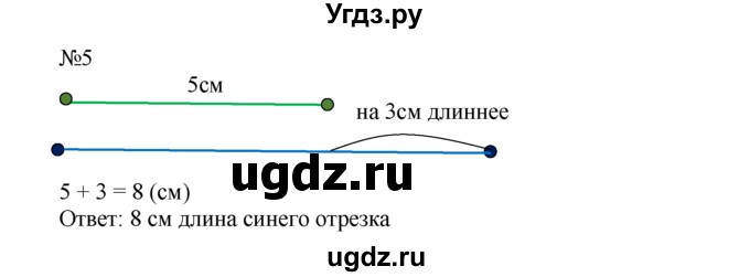 ГДЗ (Решебник) по математике 1 класс В.Н. Рудницкая / часть 2 / увеличение числа на несколько единиц / 5