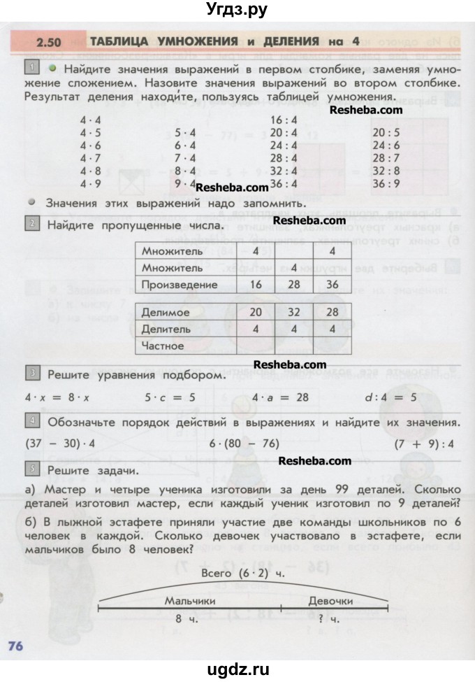 ГДЗ (Учебник) по математике 2 класс Т.Е. Демидова / часть 2, страница учебника / 76