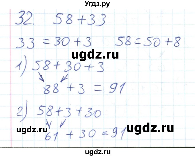 ГДЗ (Решебник) по математике 2 класс (Рабочая тетрадь) Истомина Н. Б. / часть 2. упражнение номер / 32