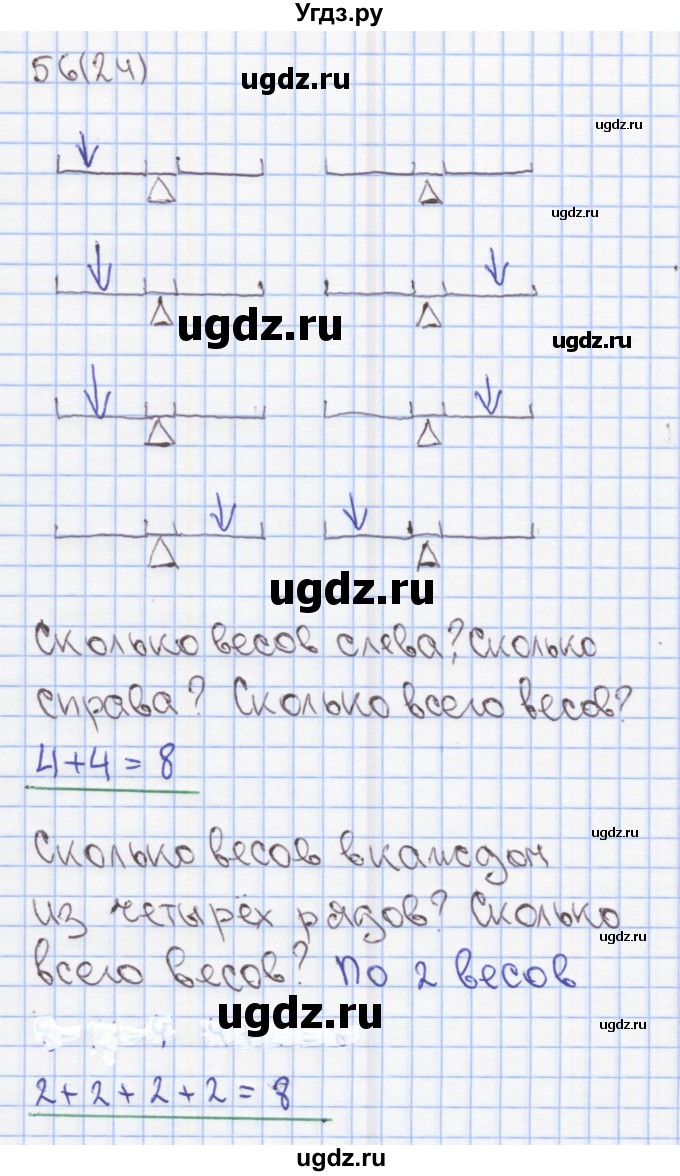 ГДЗ (Решебник) по математике 2 класс (Рабочая тетрадь) Бененсон Е.П. / тетрадь №1. страница / 24(продолжение 2)