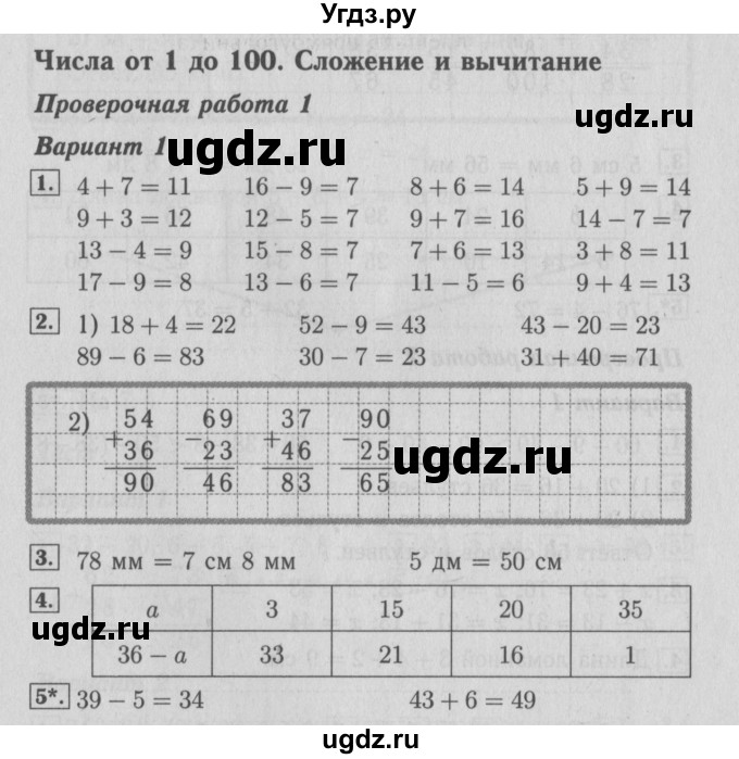 ГДЗ (Решебник №2) по математике 3 класс (проверочные работы) С.И. Волкова / страницы / 4