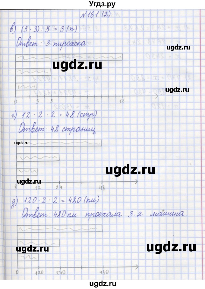 ГДЗ (Решебник) по математике 3 класс ( рабочая тетрадь) Захарова О.А. / часть 1. задание номер / 161(продолжение 2)