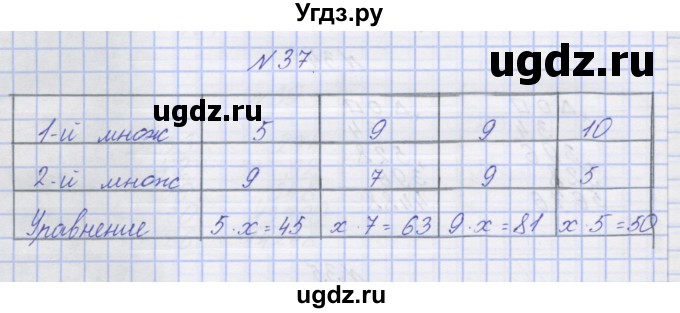 ГДЗ (Решебник) по математике 3 класс ( рабочая тетрадь) Захарова О.А. / часть 2. задание номер / 37