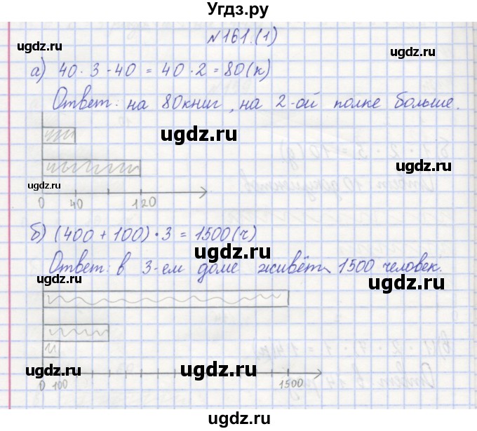 ГДЗ (Решебник) по математике 3 класс ( рабочая тетрадь) Захарова О.А. / часть 1. задание номер / 161