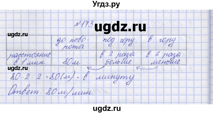 ГДЗ (Решебник) по математике 3 класс ( рабочая тетрадь) Захарова О.А. / часть 2. задание номер / 173