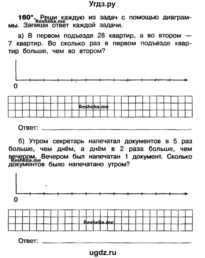 ГДЗ (Учебник) по математике 3 класс ( рабочая тетрадь) Захарова О.А. / часть 1. задание номер / 160