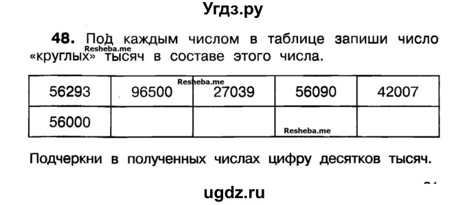 ГДЗ (Учебник) по математике 3 класс ( рабочая тетрадь) Захарова О.А. / часть 1. задание номер / 48