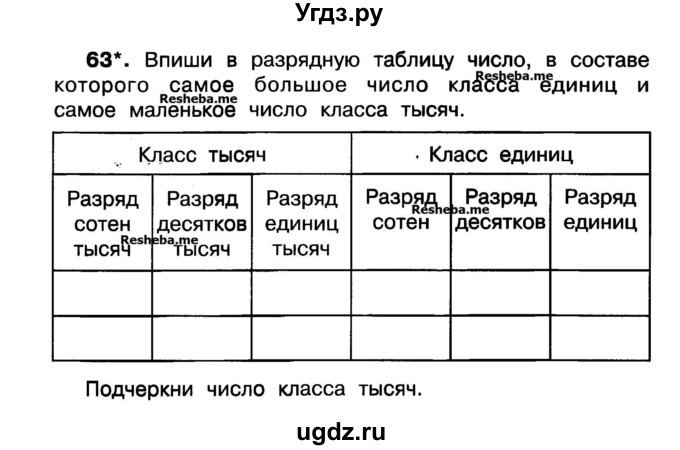 ГДЗ (Учебник) по математике 3 класс ( рабочая тетрадь) Захарова О.А. / часть 1. задание номер / 63