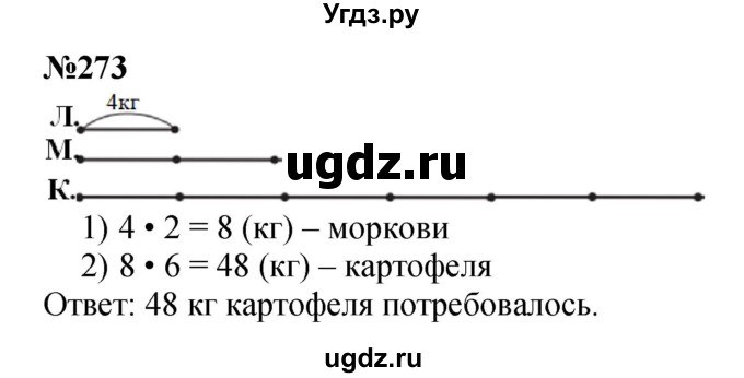 ГДЗ (Решебник 2023) по математике 3 класс Истомина Н.Б. / часть 1 / 273