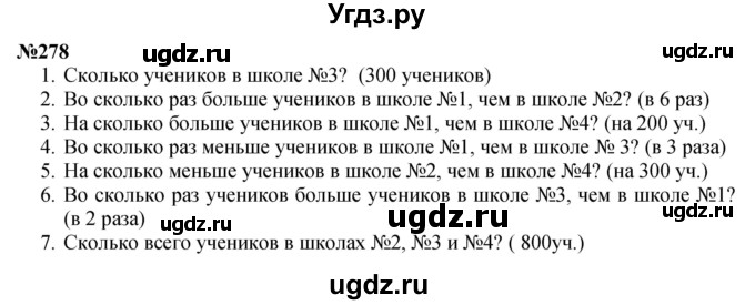 ГДЗ (Решебник 2023) по математике 3 класс Истомина Н.Б. / часть 1 / 278