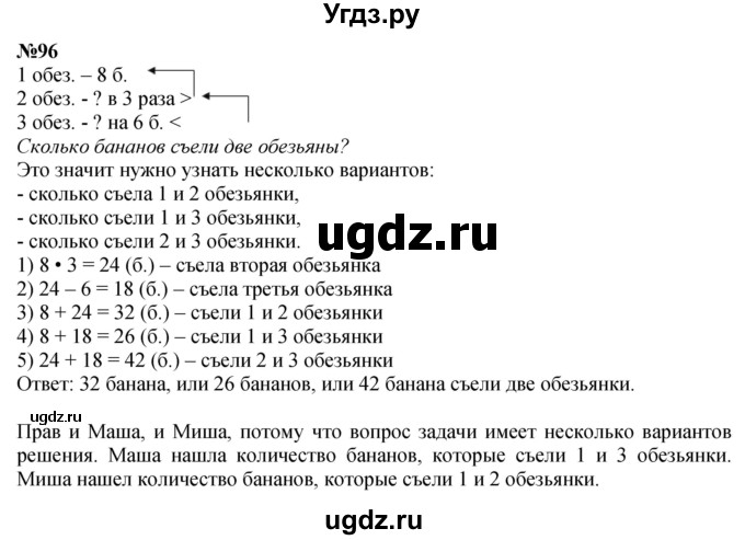 ГДЗ (Решебник 2023) по математике 3 класс Истомина Н.Б. / часть 1 / 96