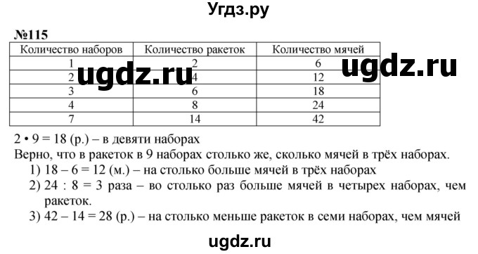 ГДЗ (Решебник 2023) по математике 3 класс Истомина Н.Б. / часть 2 / 115