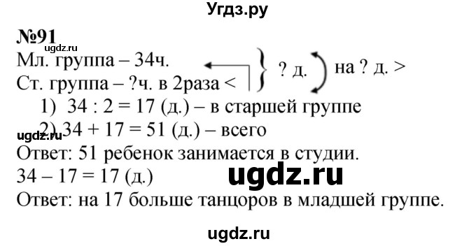 ГДЗ (Решебник 2023) по математике 3 класс Истомина Н.Б. / часть 2 / 91