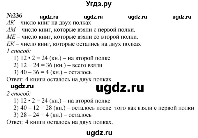 ГДЗ (Решебник 2023) по математике 3 класс Истомина Н.Б. / часть 1 / 236