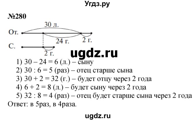 ГДЗ (Решебник 2023) по математике 3 класс Истомина Н.Б. / часть 1 / 280
