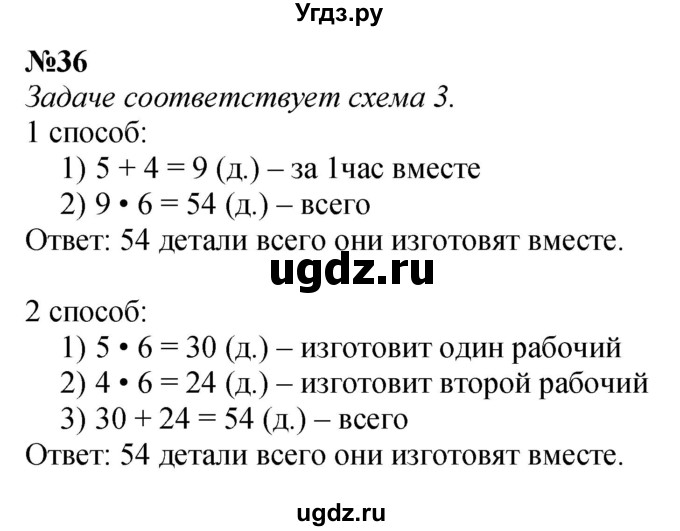 ГДЗ (Решебник 2023) по математике 3 класс Истомина Н.Б. / часть 2 / 36