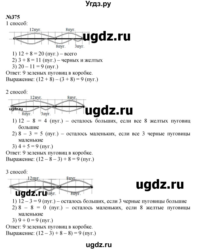 ГДЗ (Решебник 2023) по математике 3 класс Истомина Н.Б. / часть 2 / 375