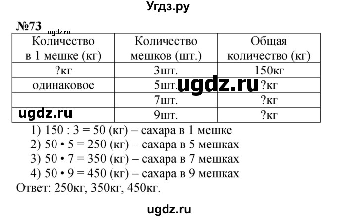 ГДЗ (Решебник 2023) по математике 3 класс Истомина Н.Б. / часть 2 / 73