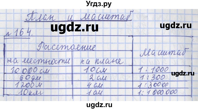 ГДЗ (Решебник №1) по математике 4 класс (рабочая тетрадь) Рудницкая В.Н. / часть 1. упражнение / 164