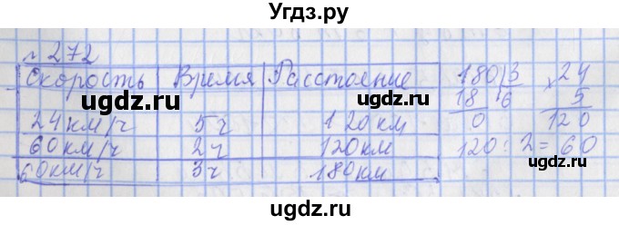 ГДЗ (Решебник №1) по математике 4 класс (рабочая тетрадь) Рудницкая В.Н. / часть 1. упражнение / 272
