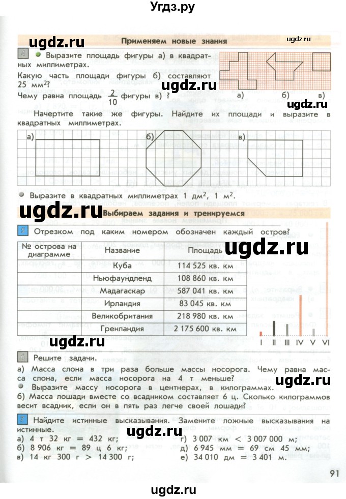 ГДЗ (Учебник 2017) по математике 4 класс Т.Е. Демидова / часть 1. страница / 91