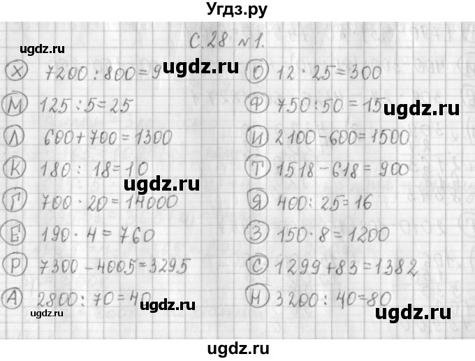 ГДЗ (Решебник к учебнику 2017) по математике 4 класс Т.Е. Демидова / часть 3. страница / 28