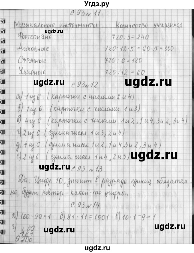 ГДЗ (Решебник к учебнику 2017) по математике 4 класс Т.Е. Демидова / часть 3. страница / 93