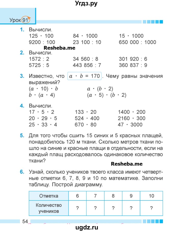 ГДЗ (Учебник 2018) по математике 4 класс Г.Л. Муравьева / часть 2. страница / 54
