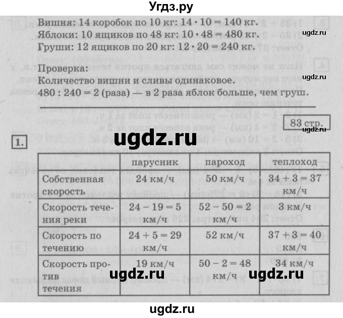 ГДЗ (Решебник №2 к учебнику 2018) по математике 4 класс Дорофеев Г.В. / часть 2. страница / 83(продолжение 2)
