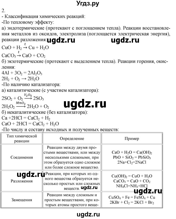 ГДЗ (Решебник) по химии 8 класс Кузнецова Н.Е. / параграф / § 51 / 2