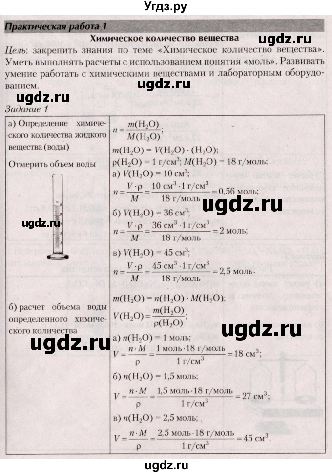 ГДЗ (Решебник  №2) по химии 8 класс Шиманович И.Е. / практическая работа номер / 1