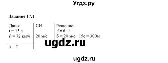 ГДЗ (Решебник к тетради 2016) по физике 7 класс (рабочая тетрадь) Ханнанова Т.А. / §17 / 17.1