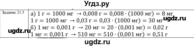 ГДЗ (Решебник к тетради 2023) по физике 7 класс (рабочая тетрадь) Ханнанова Т.А. / §21 / 21.5