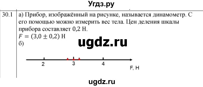 ГДЗ (Решебник к тетради 2023) по физике 7 класс (рабочая тетрадь) Ханнанова Т.А. / §30 / 30.1