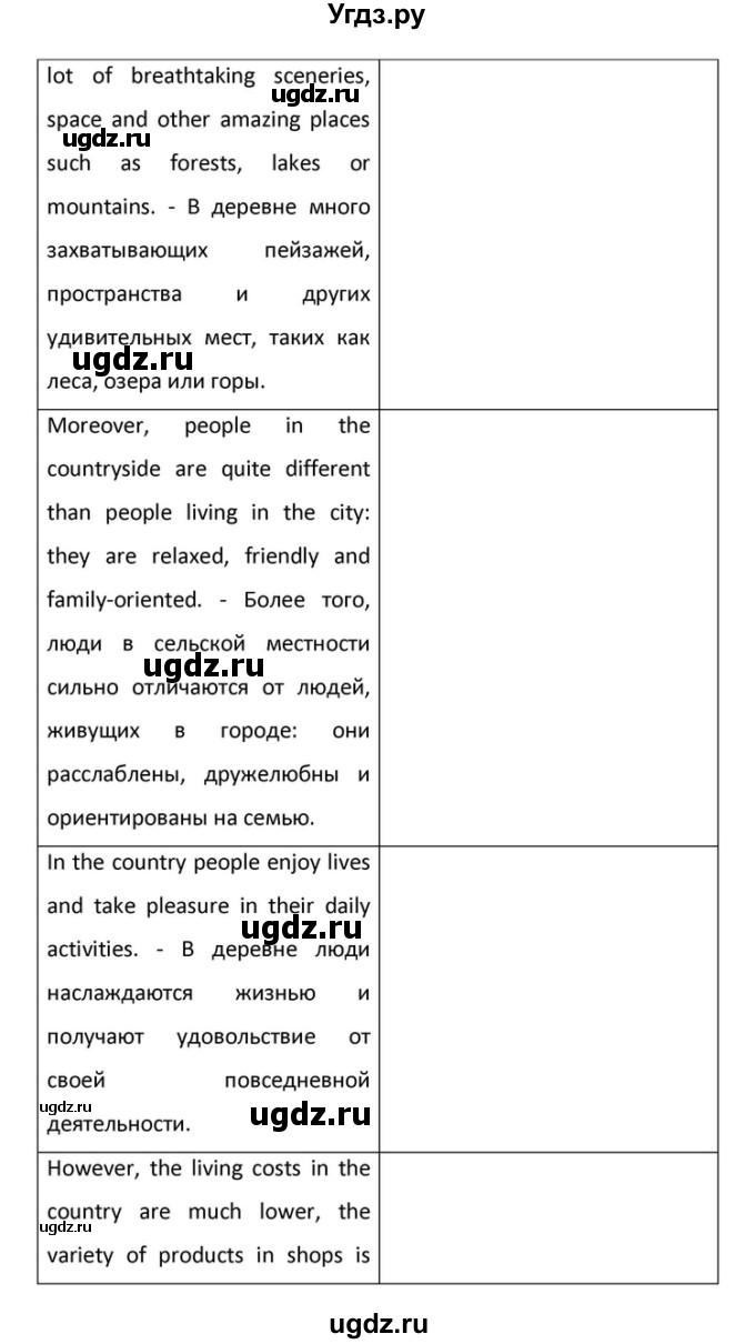 ГДЗ (Решебник) по английскому языку 10 класс (Радужный английский) Афанасьева О.В. / страница-№ / 119(продолжение 8)