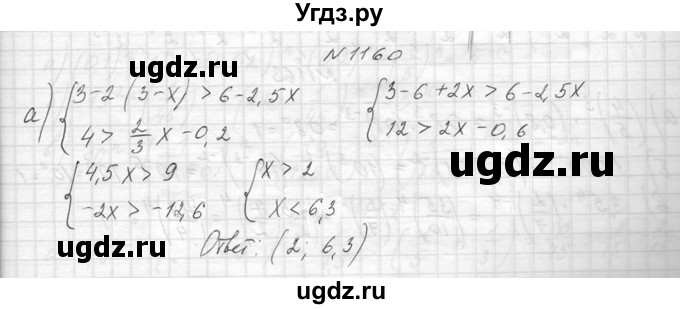 ГДЗ (Решебник к учебнику 2014) по алгебре 8 класс Ю.Н. Макарычев / упражнение / 1160