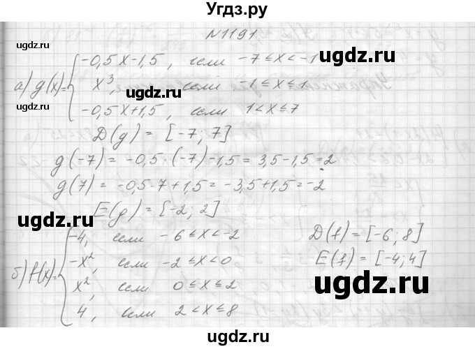 ГДЗ (Решебник к учебнику 2014) по алгебре 8 класс Ю.Н. Макарычев / упражнение / 1191