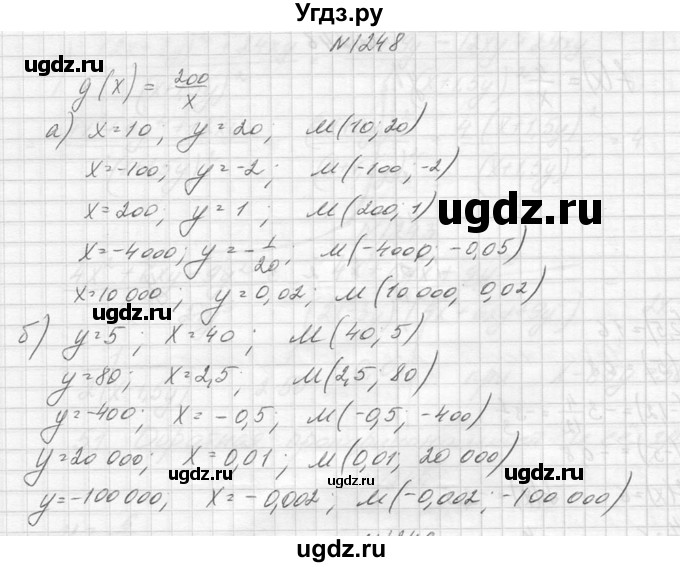 ГДЗ (Решебник к учебнику 2014) по алгебре 8 класс Ю.Н. Макарычев / упражнение / 1248