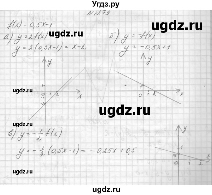 ГДЗ (Решебник к учебнику 2014) по алгебре 8 класс Ю.Н. Макарычев / упражнение / 1279
