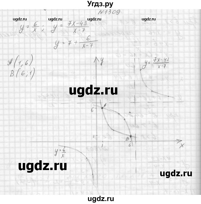 ГДЗ (Решебник к учебнику 2014) по алгебре 8 класс Ю.Н. Макарычев / упражнение / 1309
