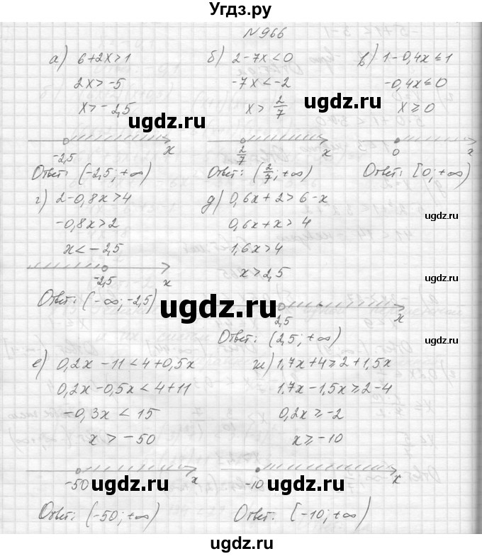 ГДЗ (Решебник к учебнику 2014) по алгебре 8 класс Ю.Н. Макарычев / упражнение / 966