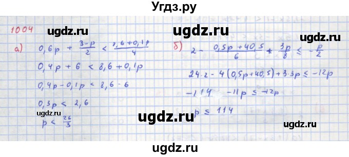 ГДЗ (Решебник к учебнику 2018) по алгебре 8 класс Ю.Н. Макарычев / упражнение / 1004