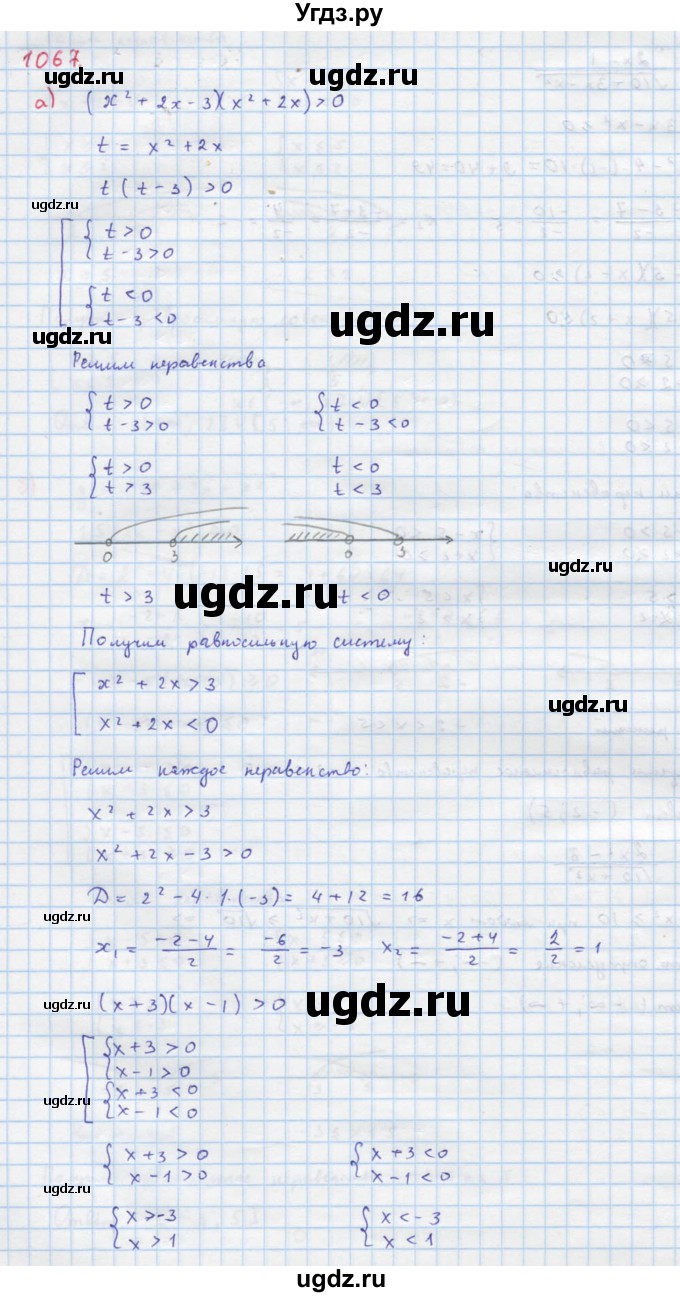 ГДЗ (Решебник к учебнику 2018) по алгебре 8 класс Ю.Н. Макарычев / упражнение / 1067